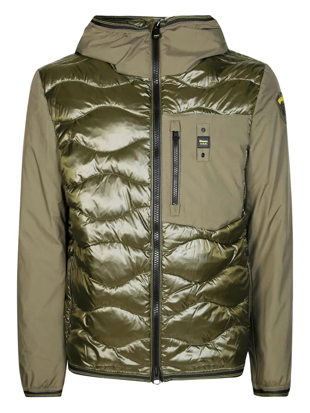 Blauer Albert hooded quilted jacket | Green | Image 1