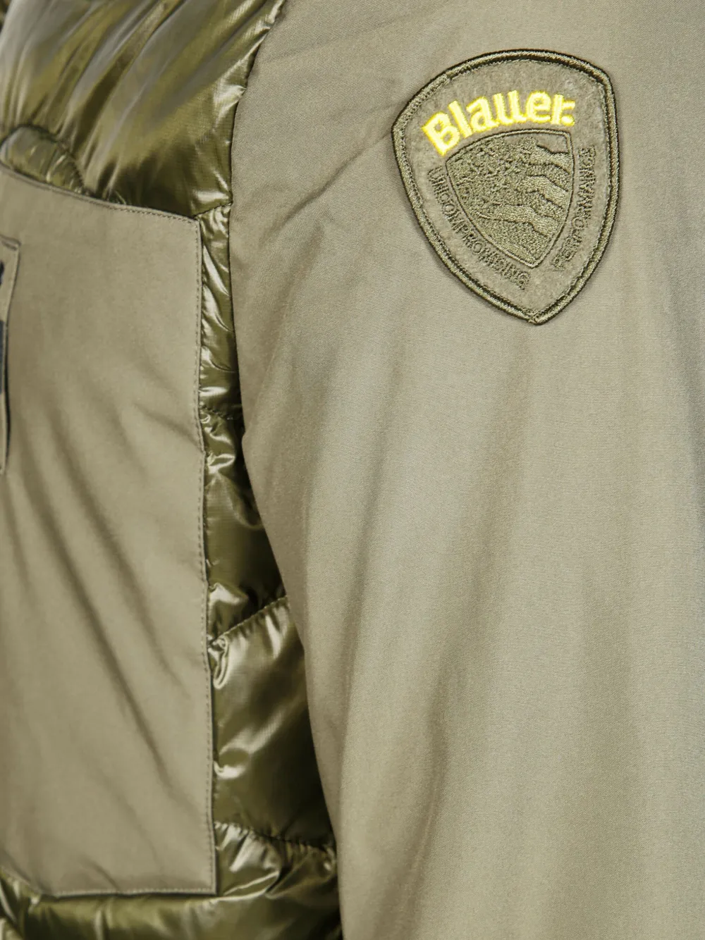 Blauer Albert Hooded Quilted Jacket In Green