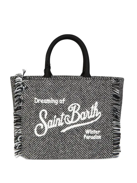 MC2 Saint Barth mini vanity fringe wool tote bag