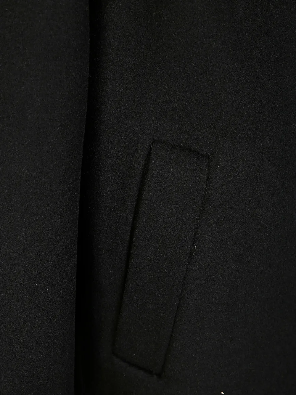  Amaránto Over Single-breasted Coat - Black 