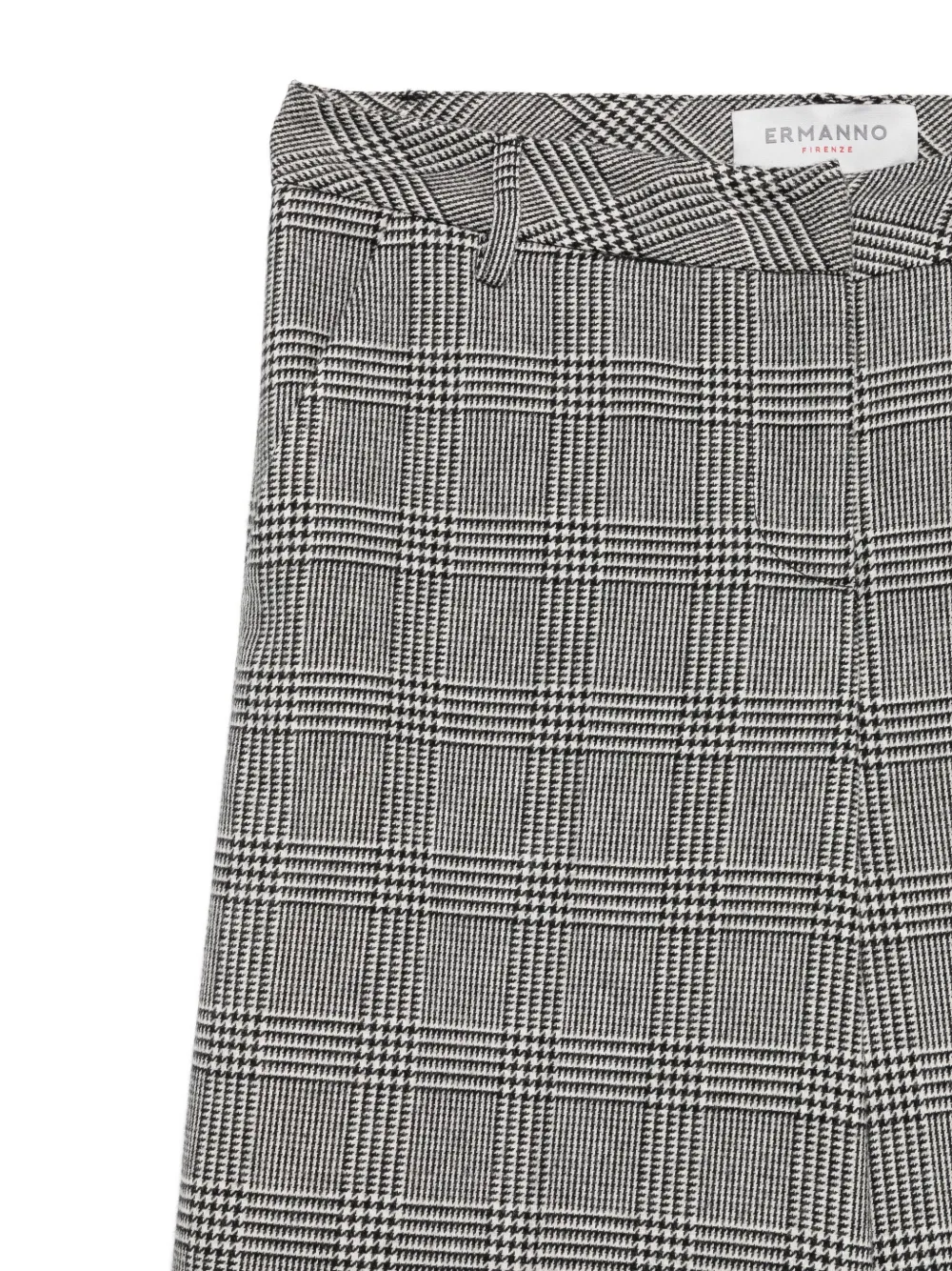 Ermanno Firenze Checked Trousers In Gray