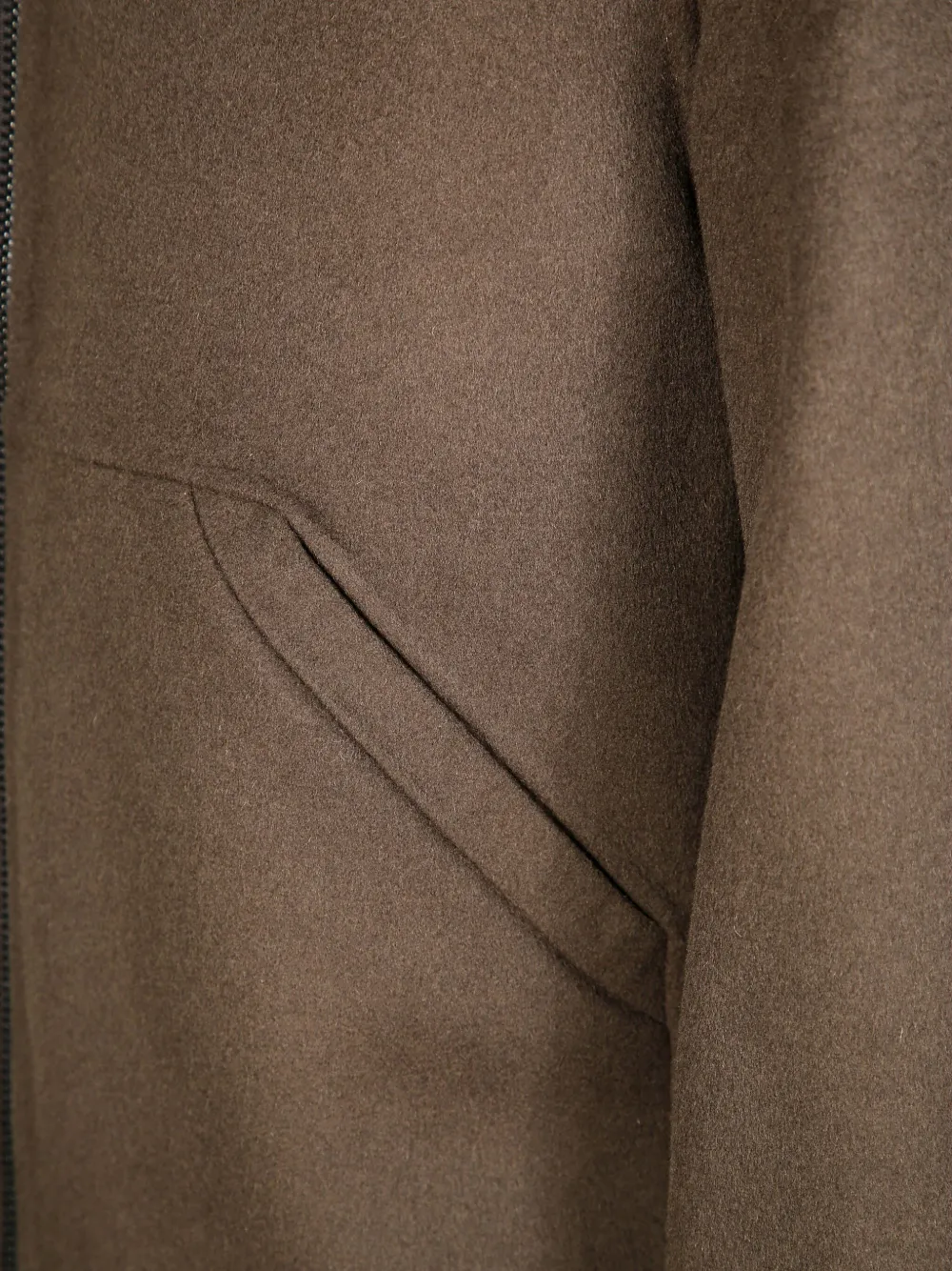 Amaranto Classic Bomber Jacket With Snug Ribbed Detailing In Brown