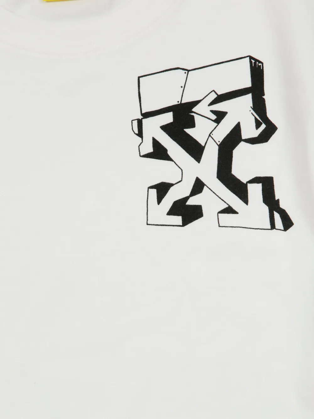 Off-White Kids Arrow graffiti T-shirt met lange mouwen Wit
