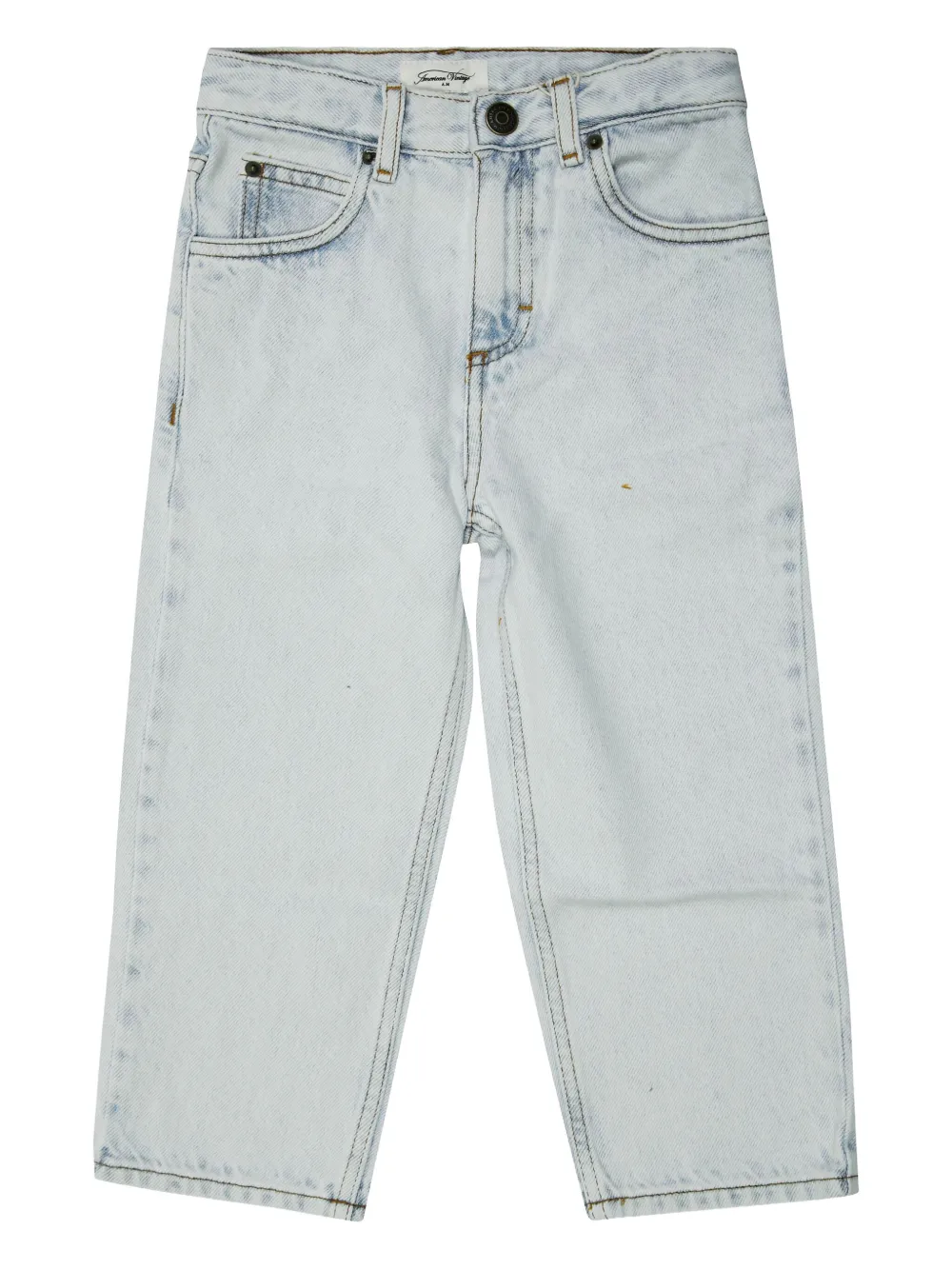 American Vintage Kids Jeans con design a cinque tasche - Blu
