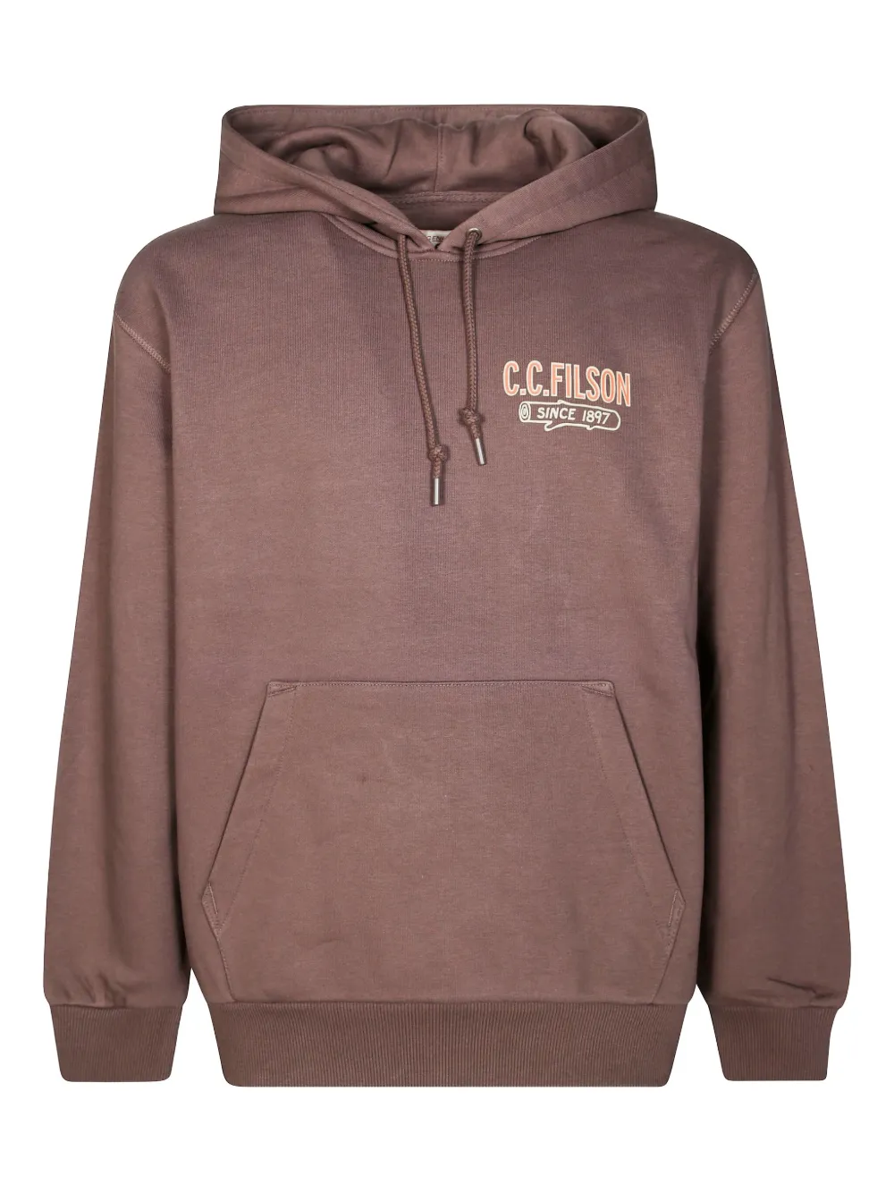 Filson drawstring graphic hoodie | Brown | Image 1