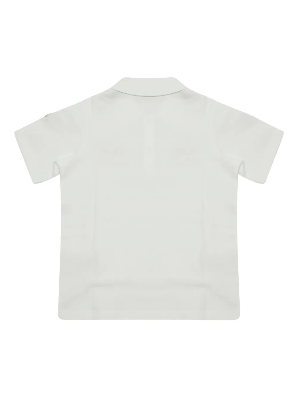 Moncler Enfant Poloshirt met borduurwerk en korte mouwen Wit