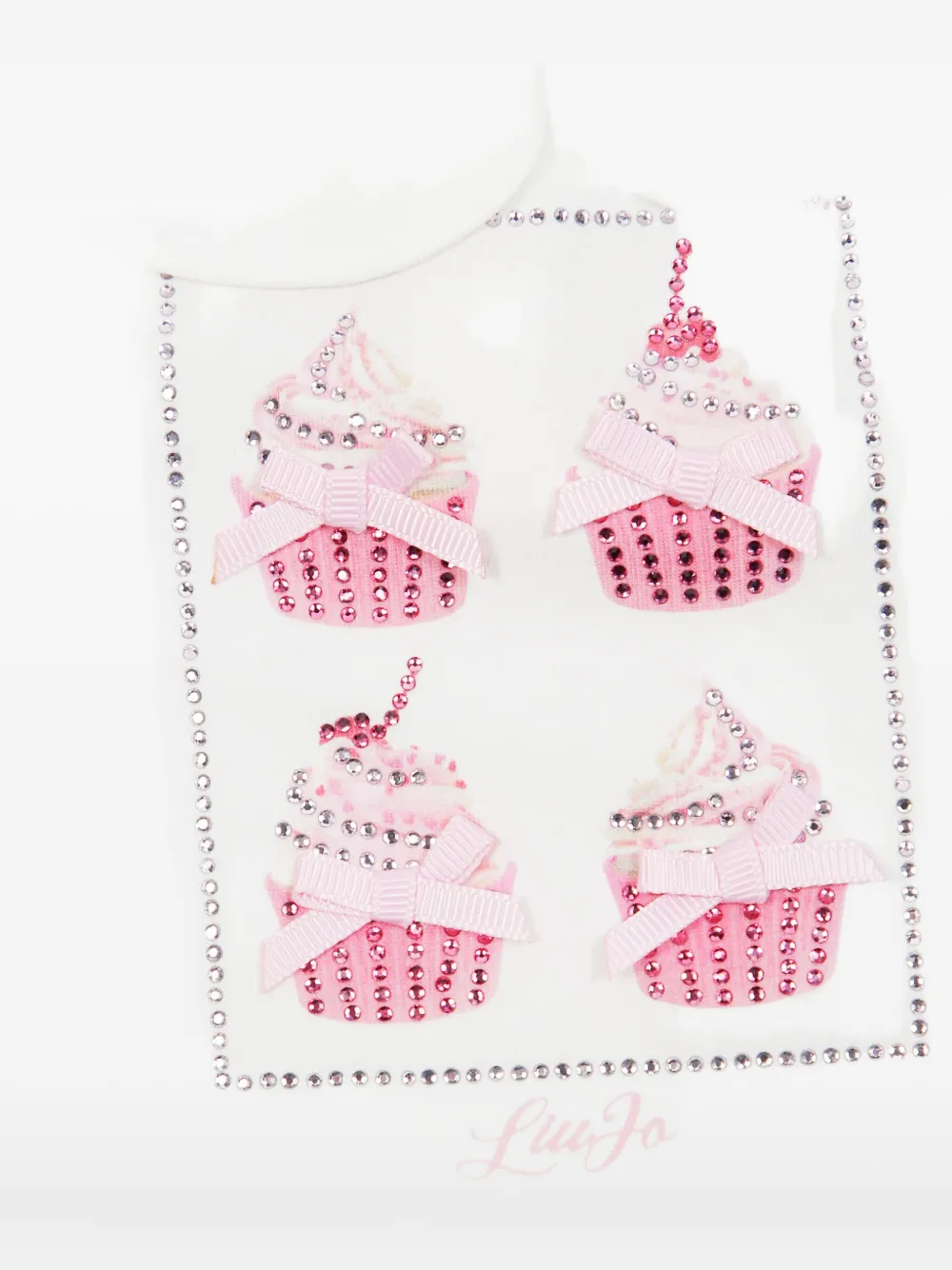 Liu Jo Kids T-shirt verfraaid met Peter Pan kraag Wit