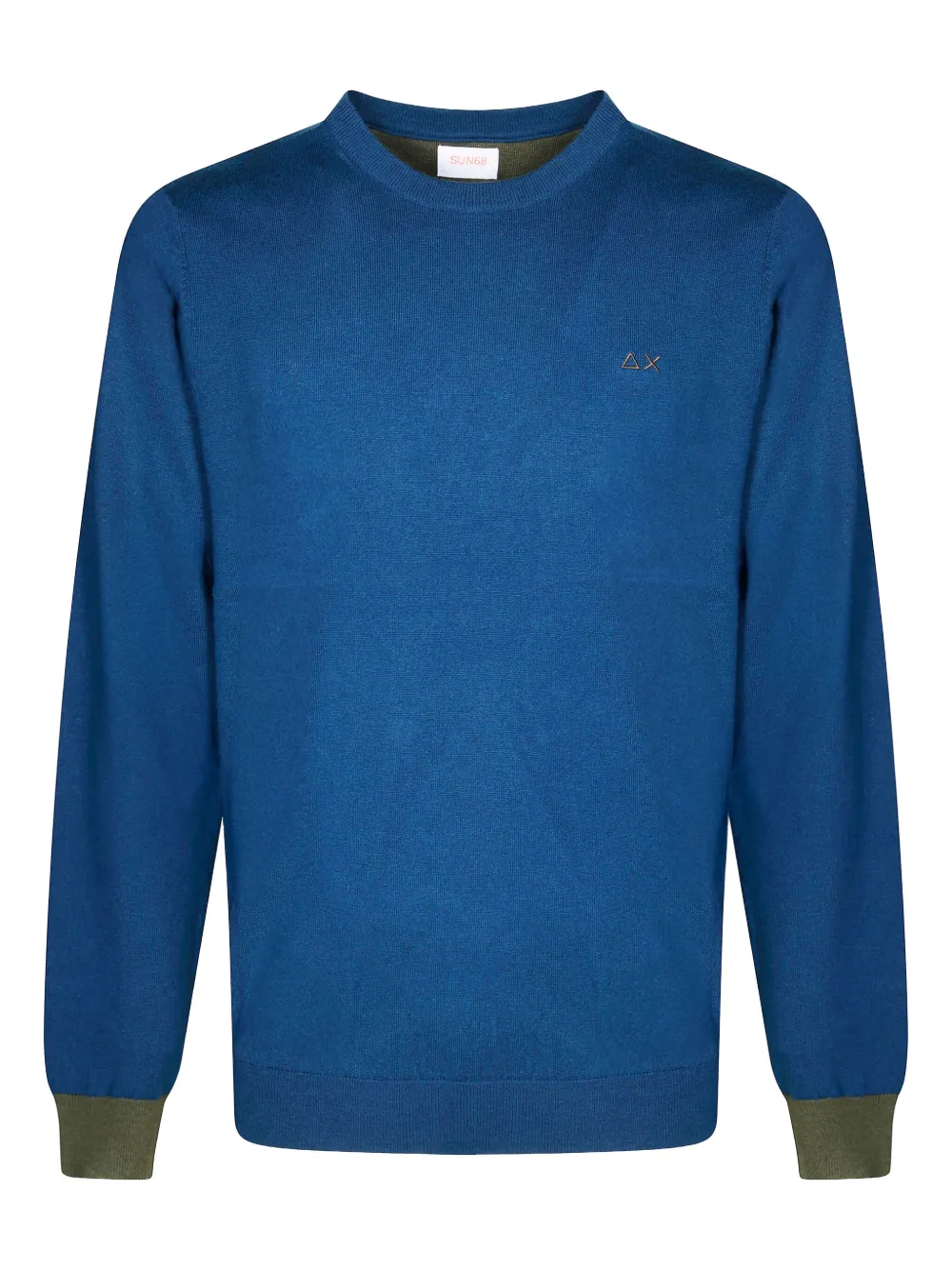 Sun68 elbow-patch crew-neck sweater | Blue | Image 1
