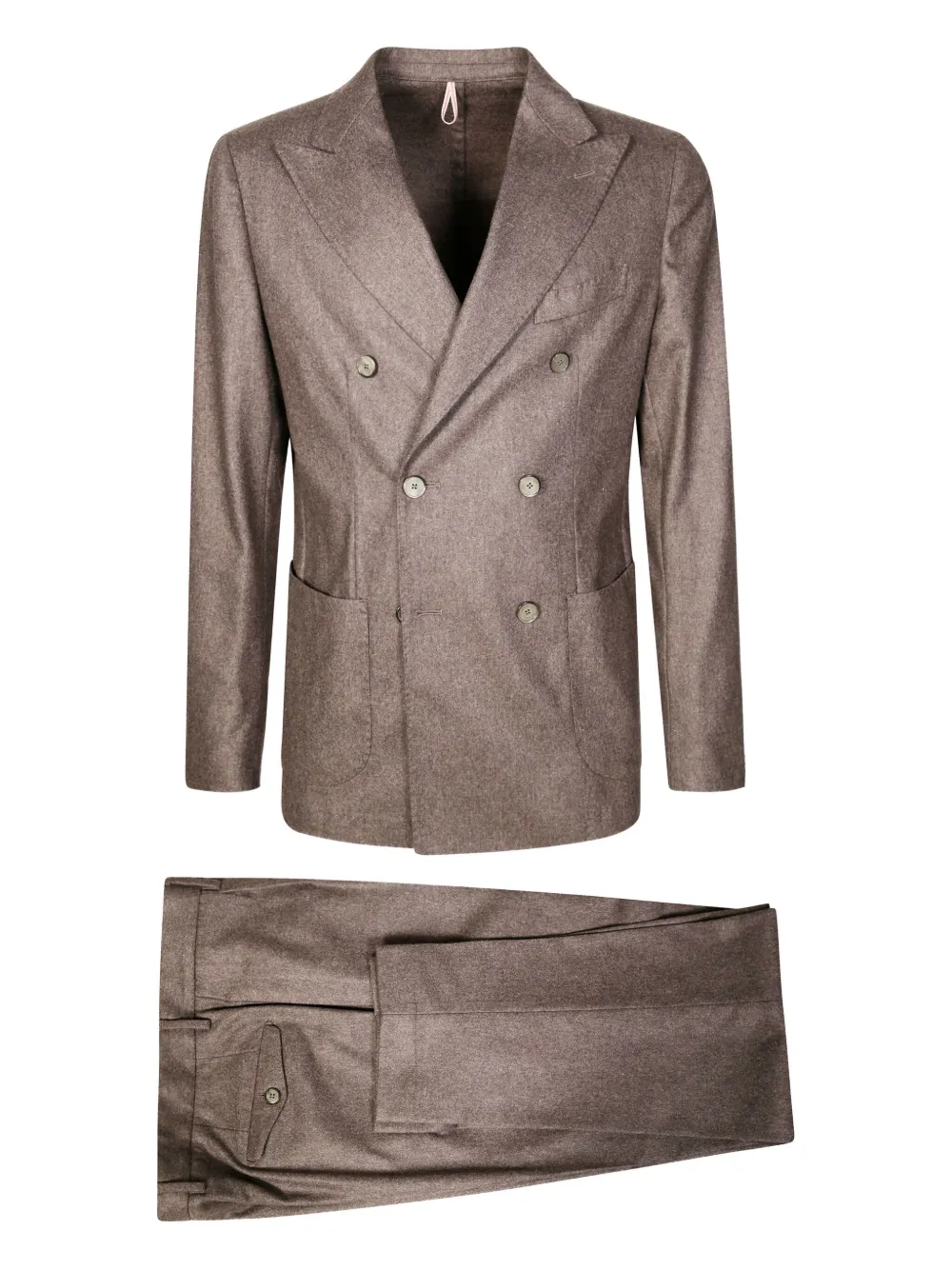 Santaniello double-breasted suit | Brown | Image 1