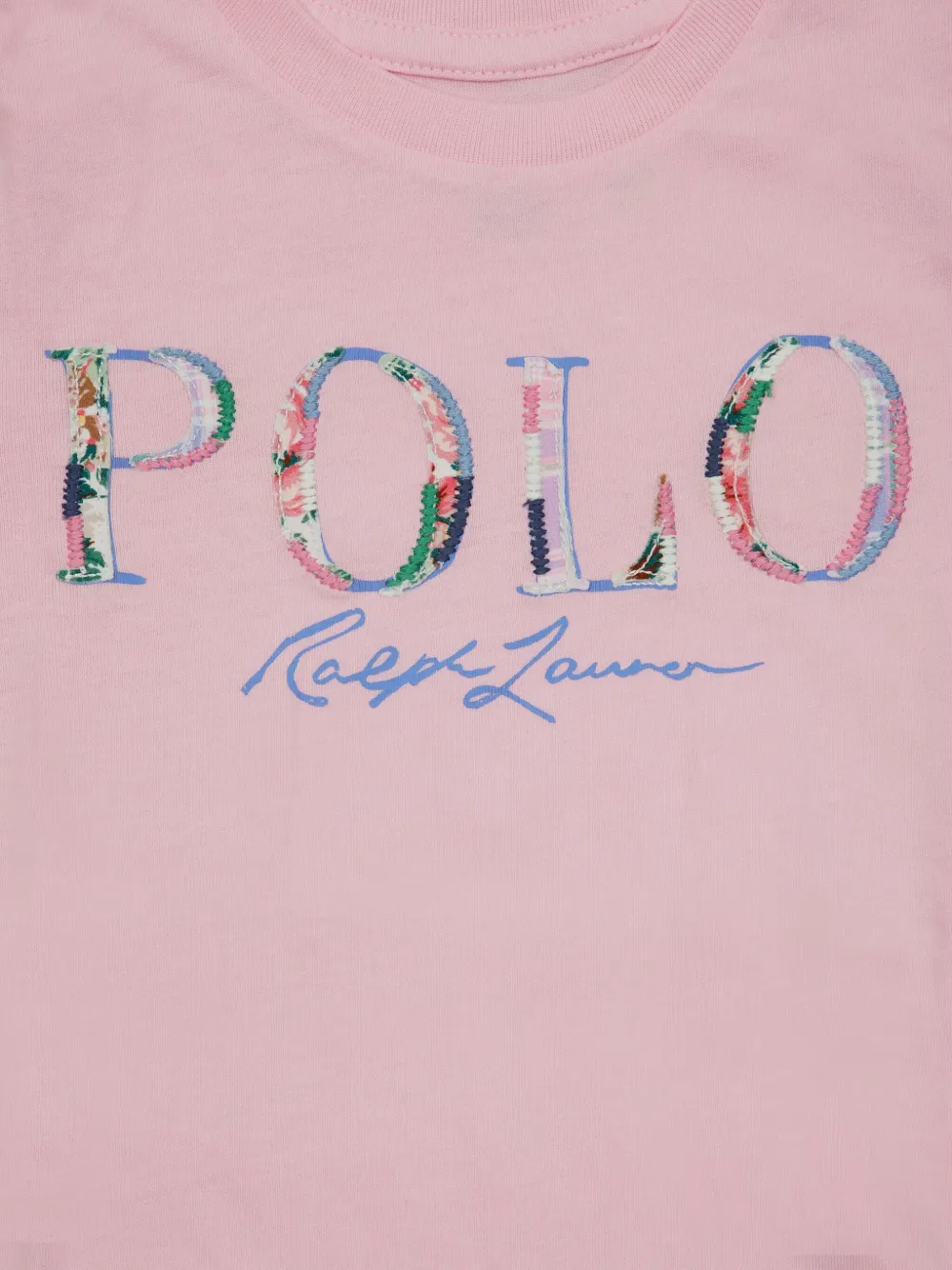 POLO RALPH LAUREN KIDS T-shirt met geborduurd logo Roze