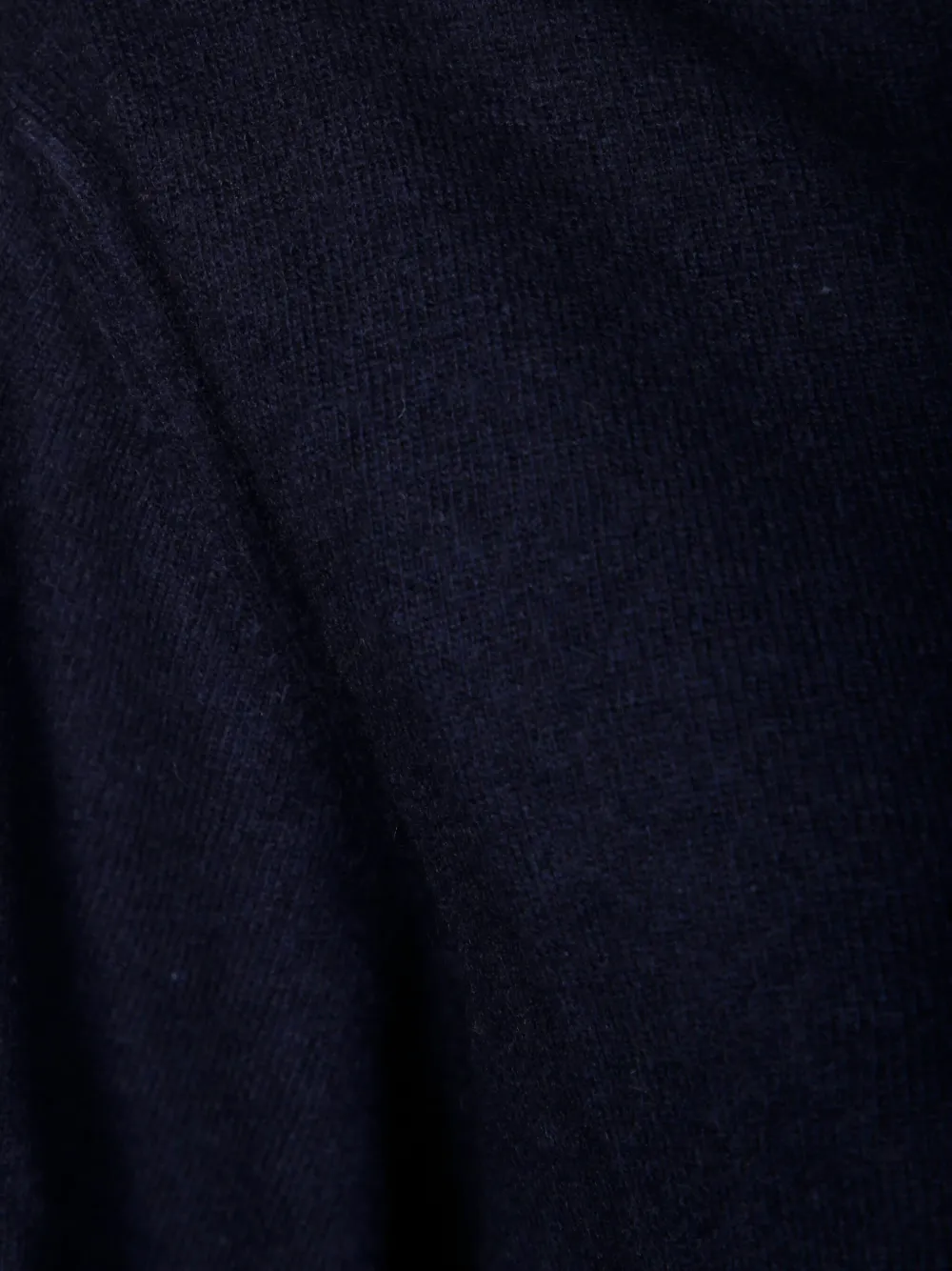 Daniele Fiesoli Deep Navy V-neck Sweater With Ribbed Hem And Cuffs In Blue