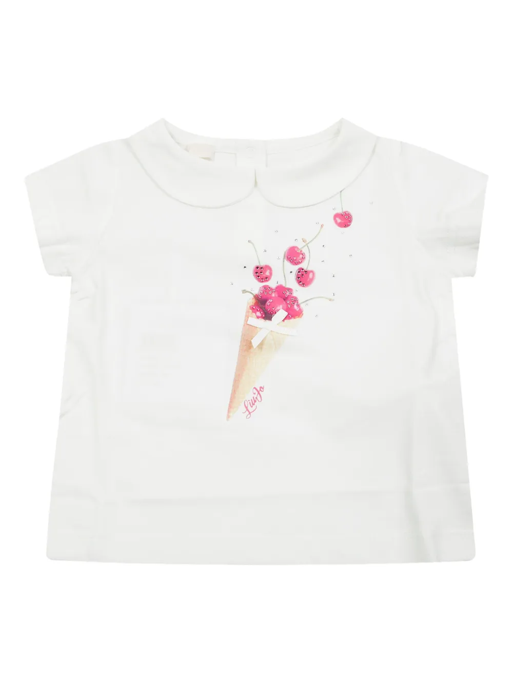Liu Jo Kids t-shirt en coton | blanc | Image 1