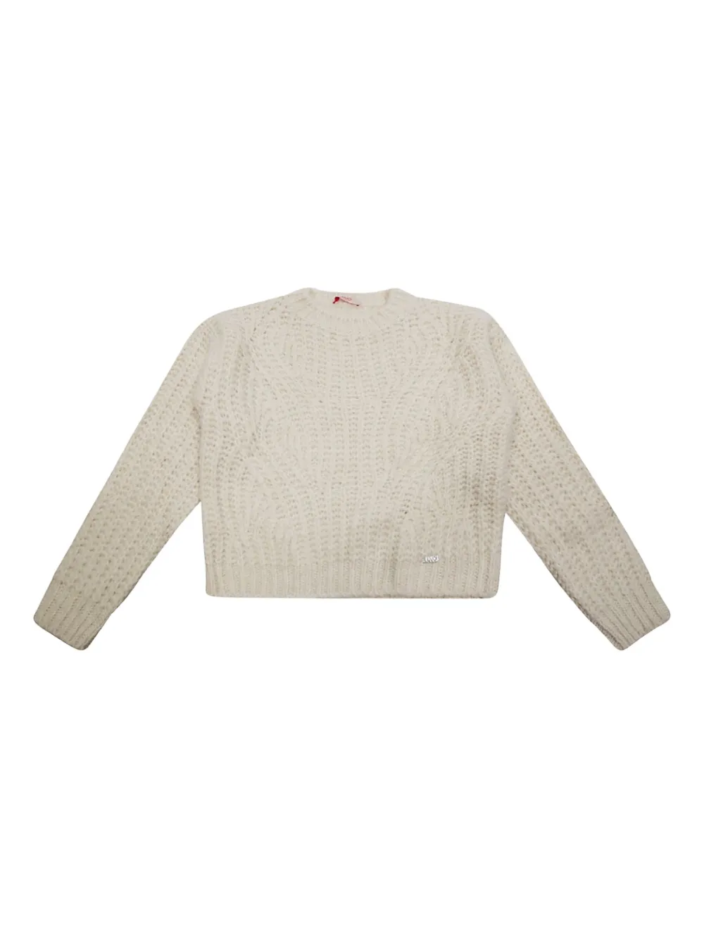 Liu •jo Crew Neck Sweater In Neutral