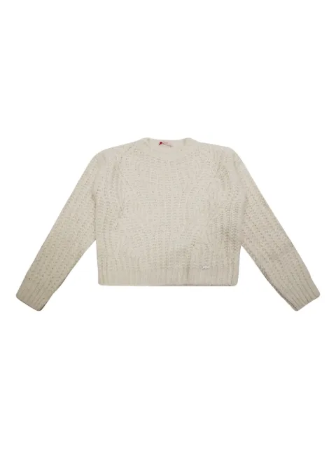 Liu Jo Kids suéter con cuello redondo