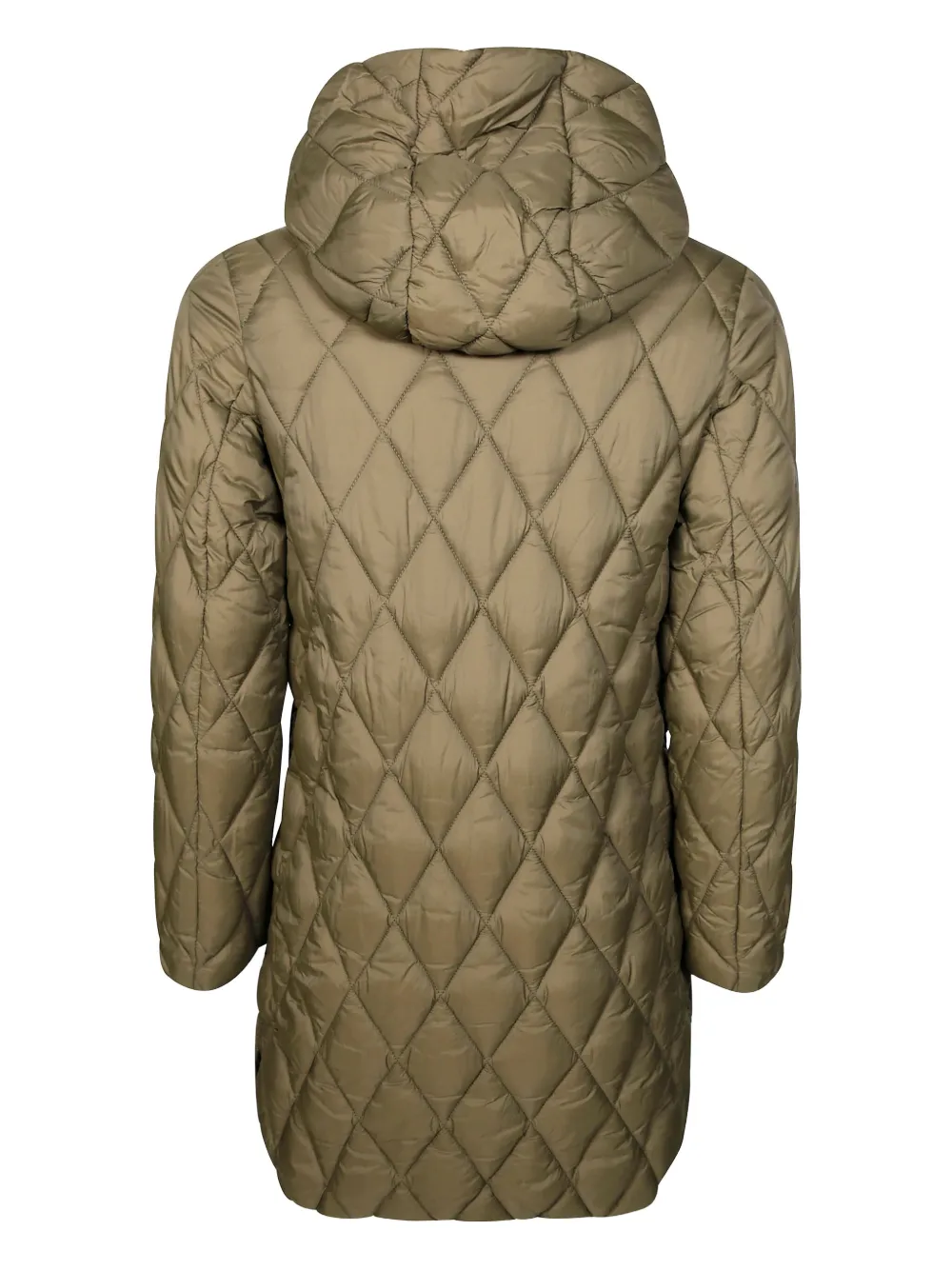 Bomboogie Hooded-quilted Coat In Green