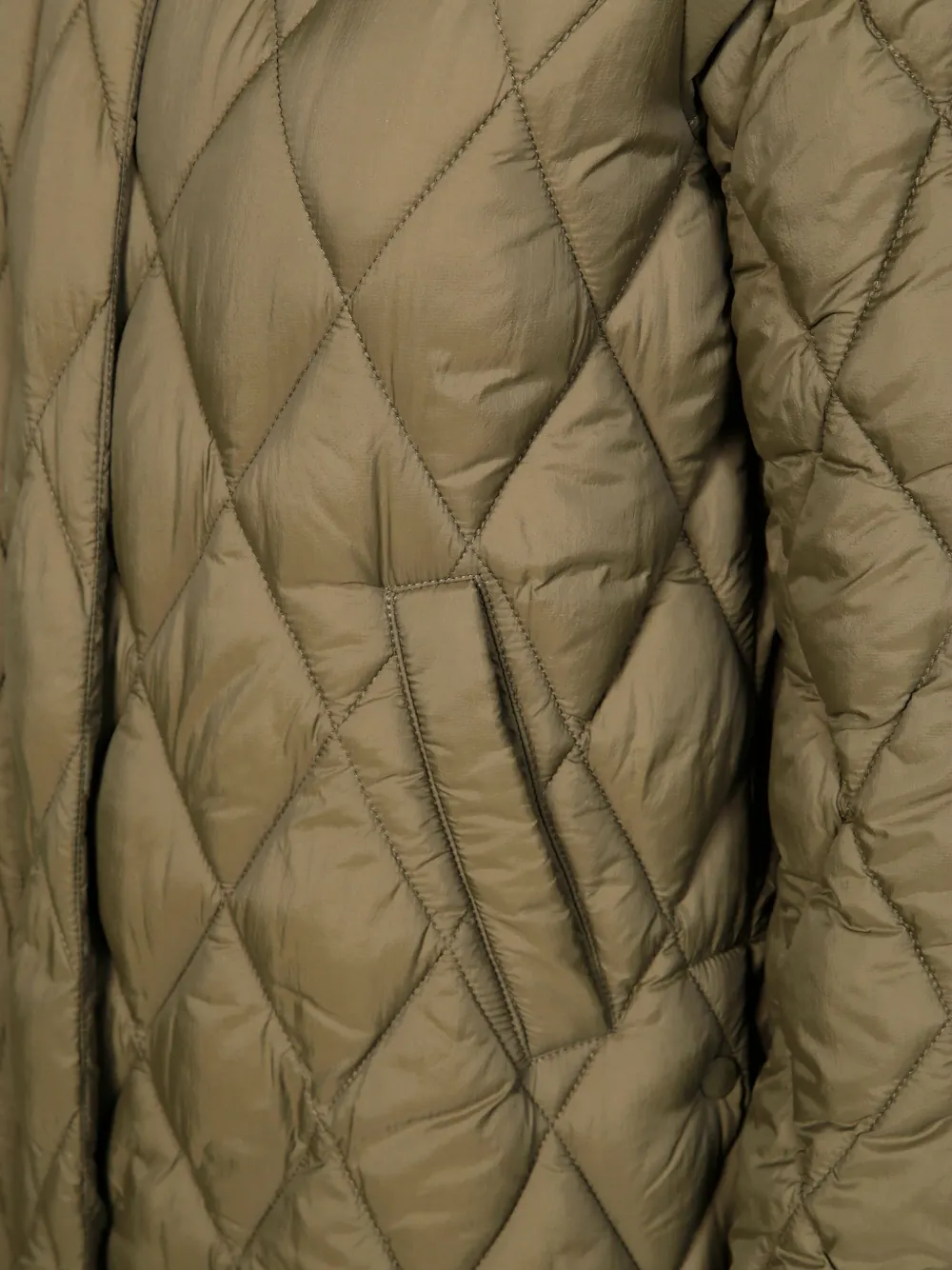 Bomboogie Hooded-quilted Coat In Green