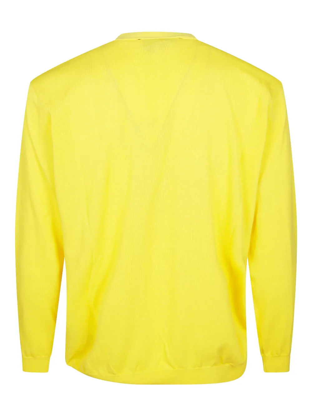 Amaranto Button-up Cotton Cardigan In Yellow