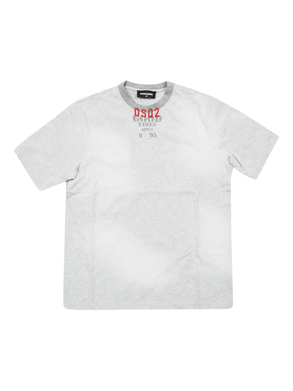Dsquared2 Kids' Embroidered-logo T-shirt In Gray