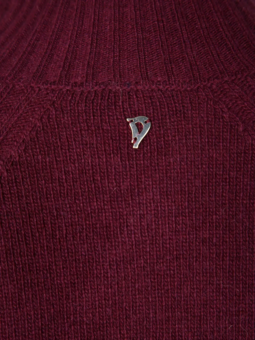Dondup Ribbed High-neck Sweater In Red
