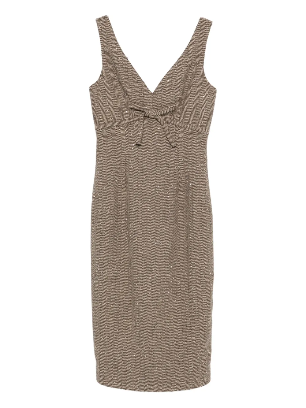 ERMANNO FIRENZE  robe mi-longue à détail de nœud | marron | Image 1