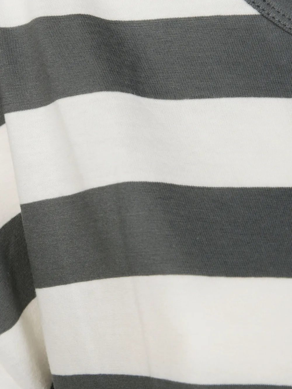 Majestic Striped Round Neck T-shirt In Gray