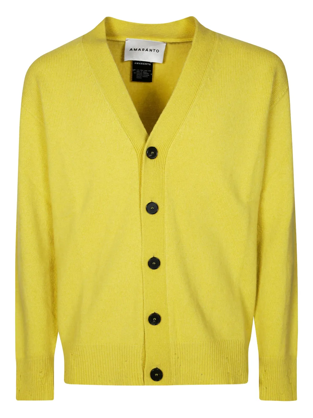 AMARÁNTO buttoned V-neck cardigan | Yellow | Image 1