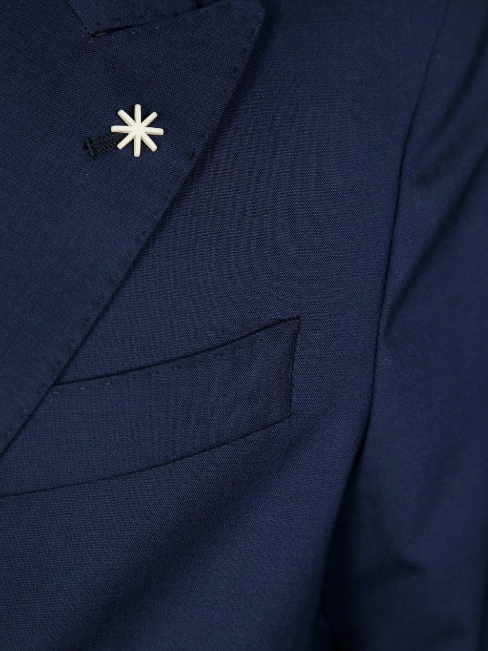 Manuel Ritz Double-breasted Suit In Blue