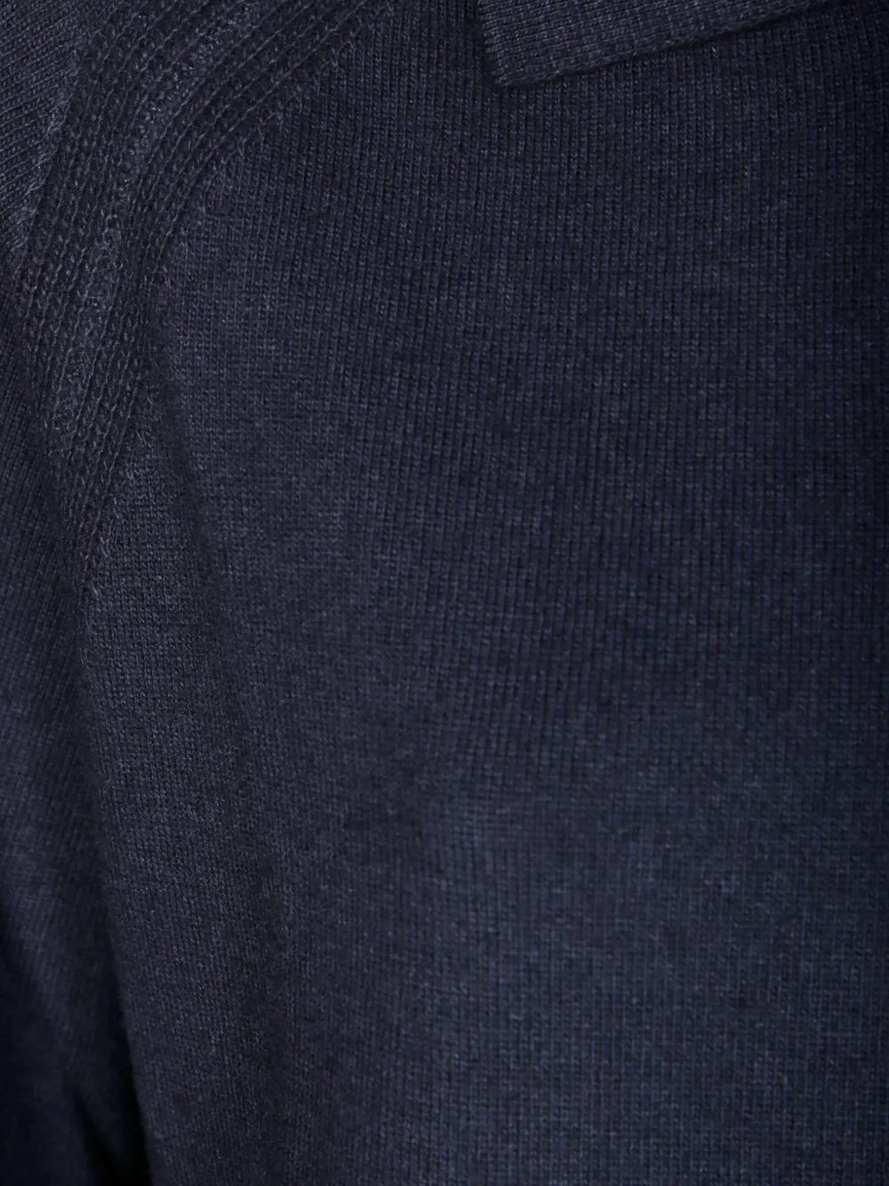 Daniele Fiesoli Raglan Sleeve Long-sleeve Polo Shirt With Classic Collar In Blue