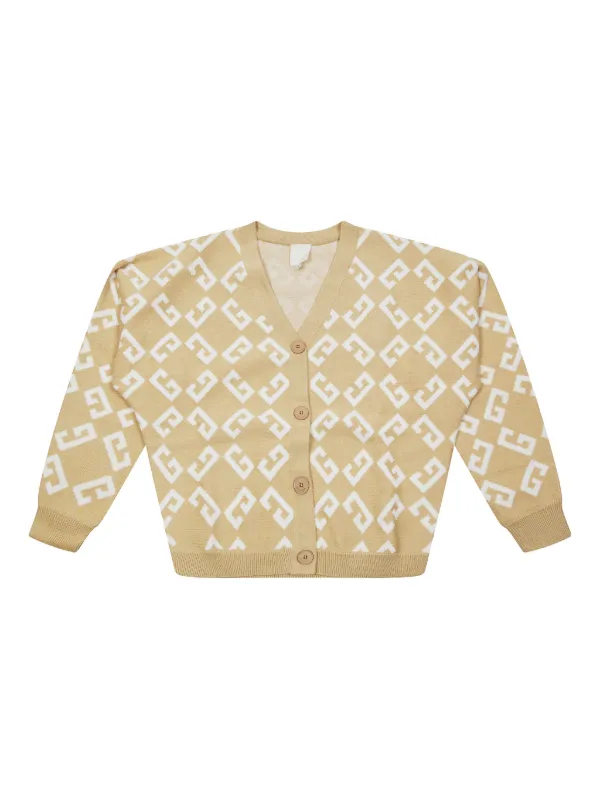 Givenchy Kids ロゴ カーディガン | ニュートラル | FARFETCH JP