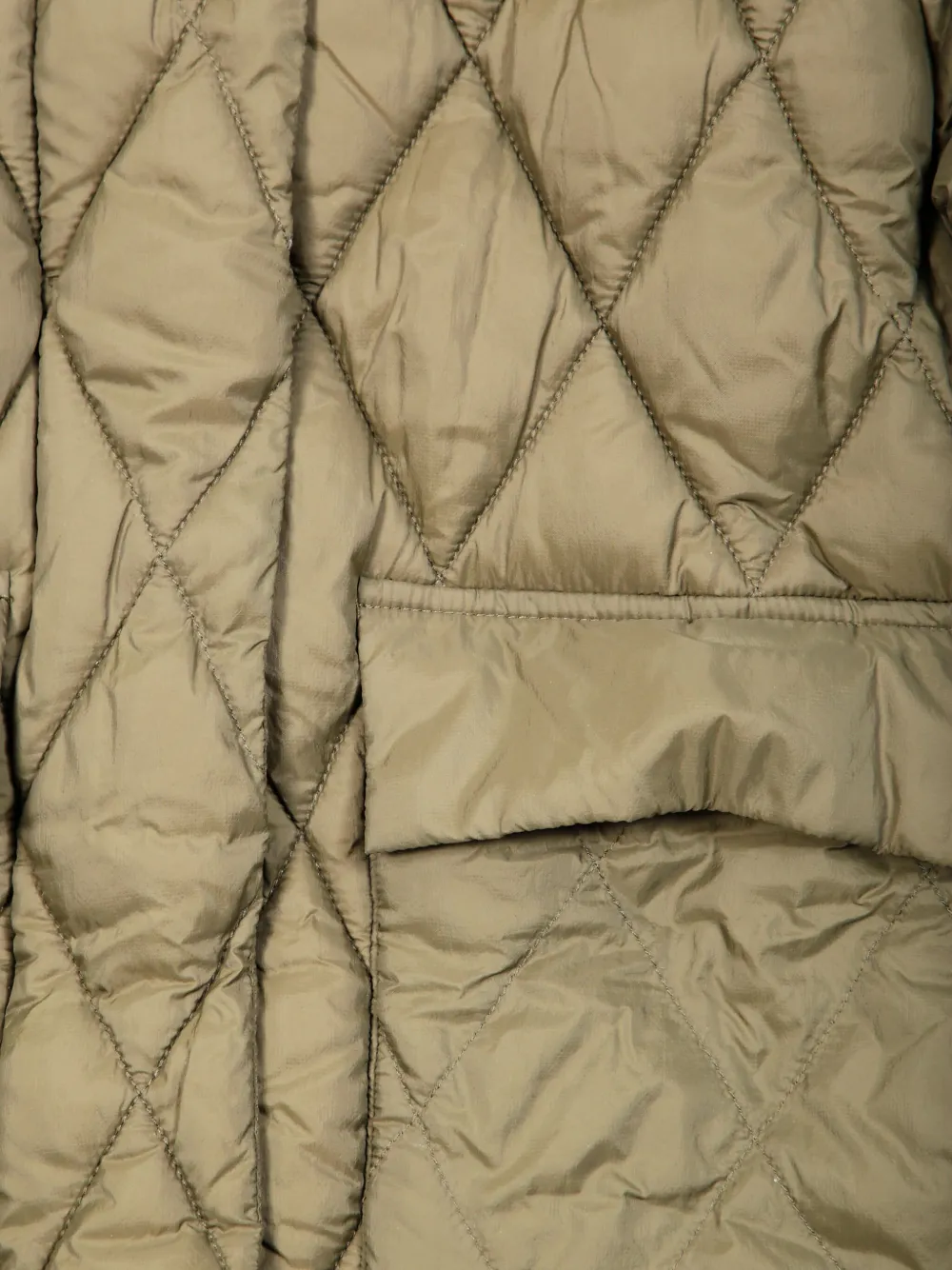 Bomboogie Hooded Quilted Jacket In Green