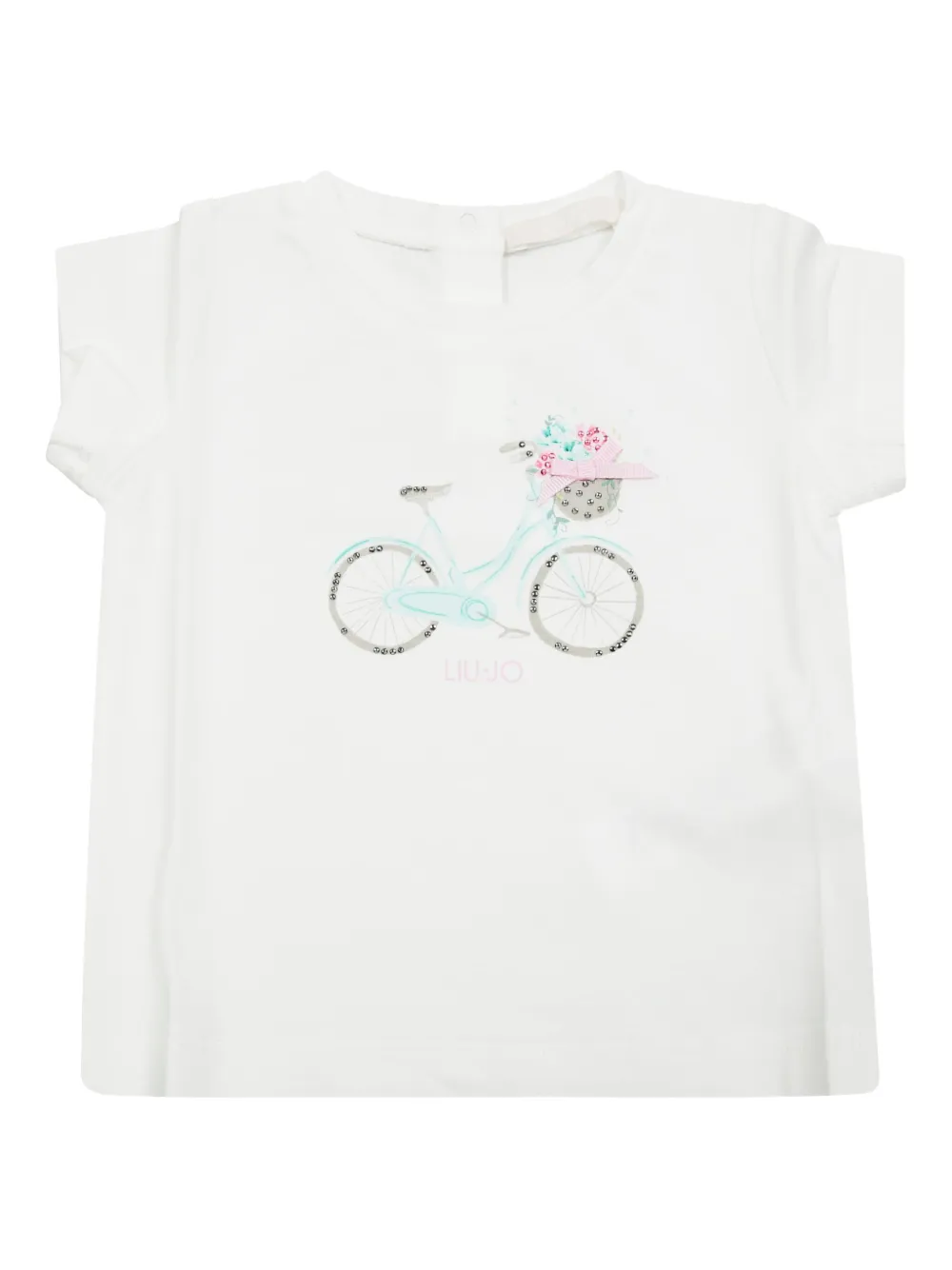 Liu Jo Kids playera con bicicleta estampada y mangas cortas | blanco | Image 1