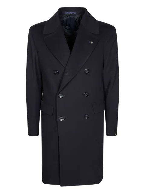 Tagliatore brooch-detail double-breasted coat