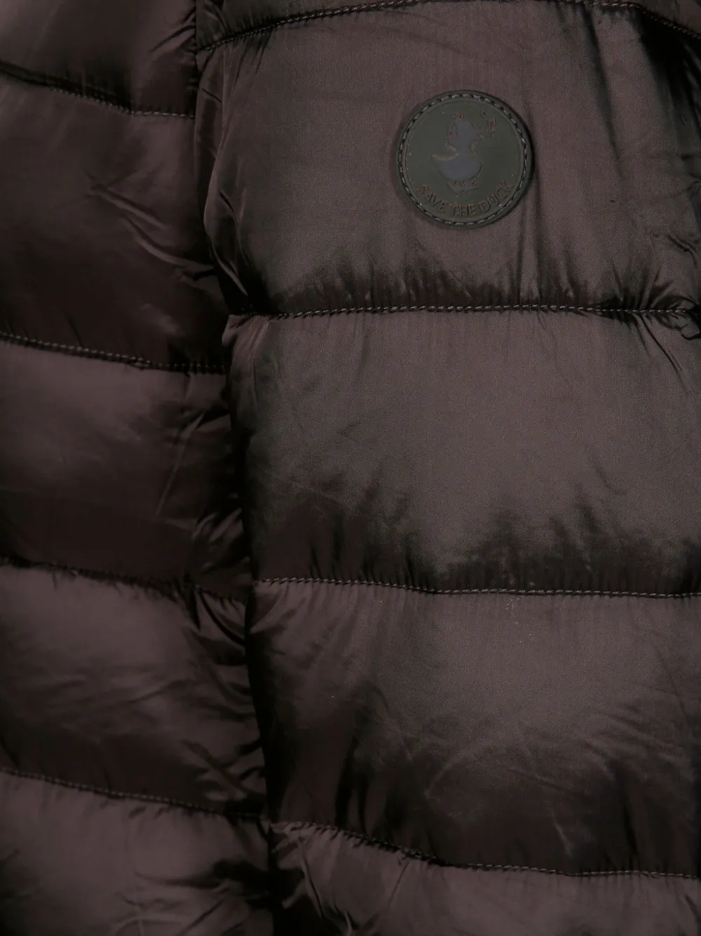 Save The Duck Lydia High-neck Coat In Brown