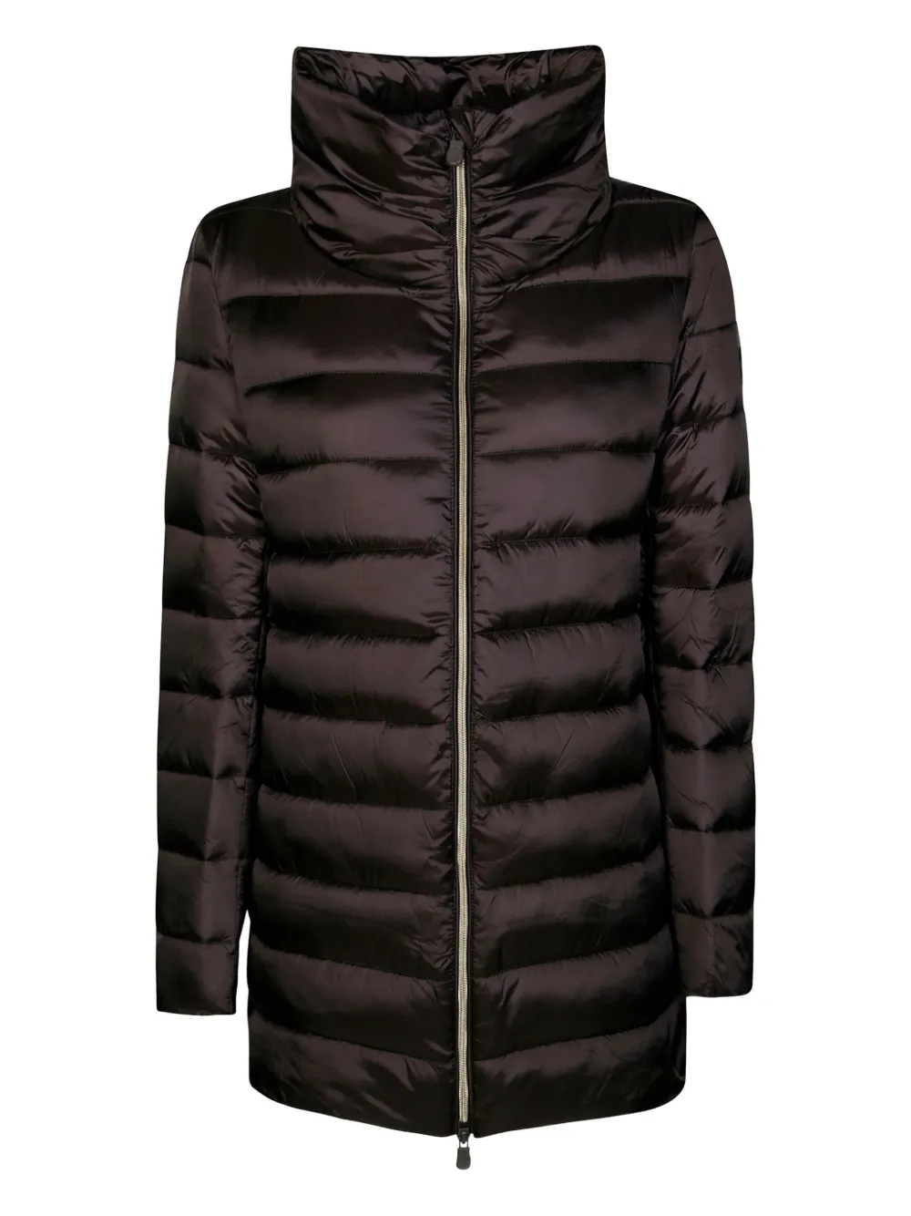 Save The Duck Lydia High-neck Coat In Brown