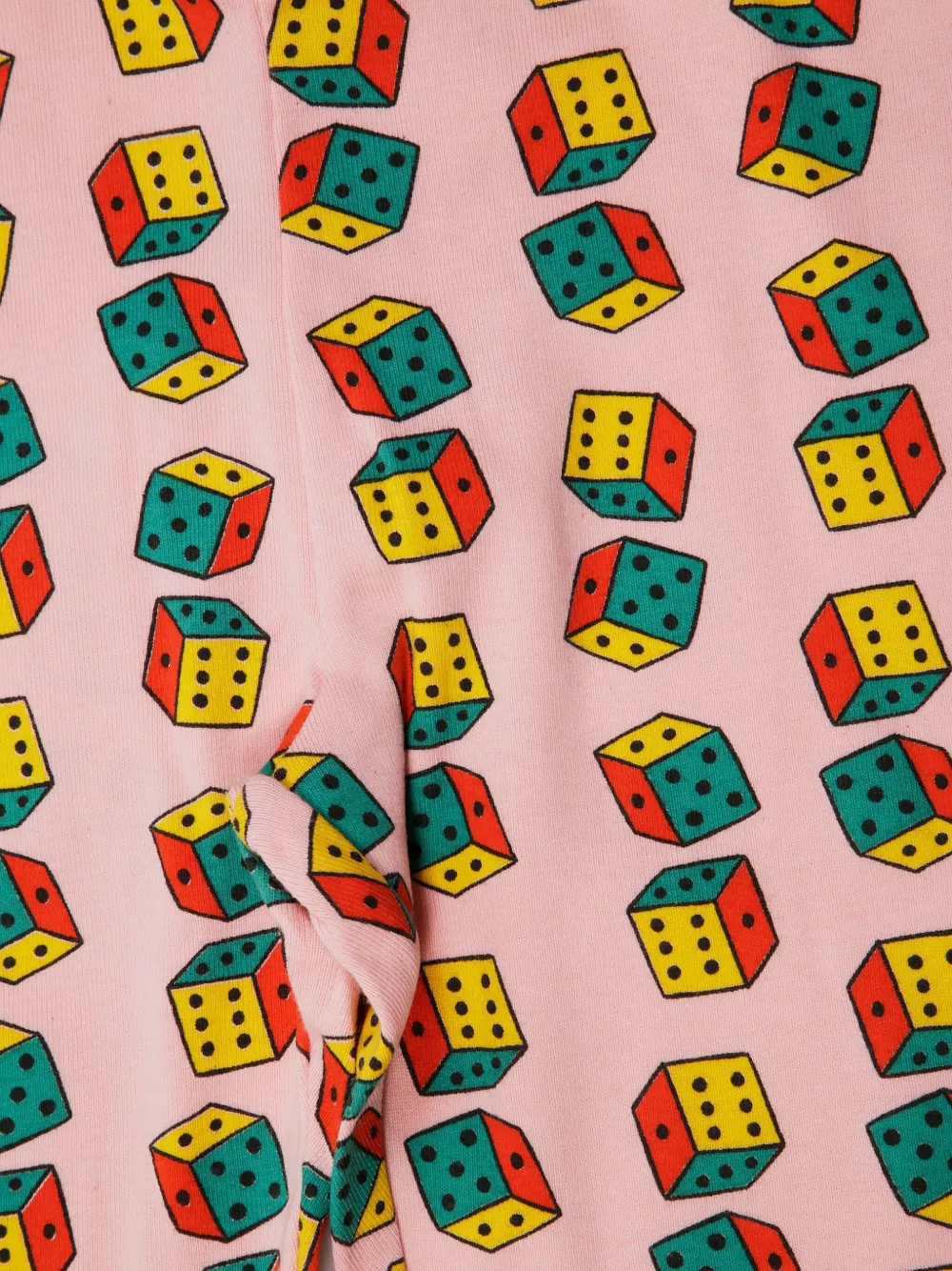 Bobo Choses Pink Leggings With Dice Print In Multi