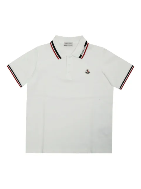 Moncler Enfant 条纹边饰短袖polo衫