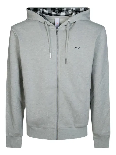 Sun68 hoodie con cierre en contraste
