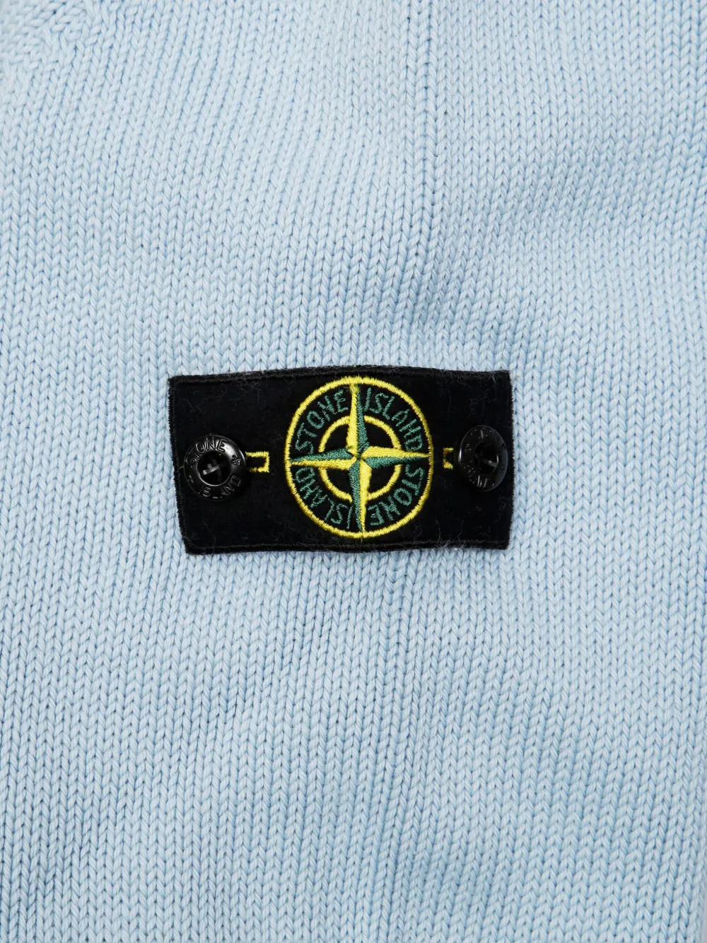 Stone Island Junior Katoenen trui met Compass-logopatch Blauw