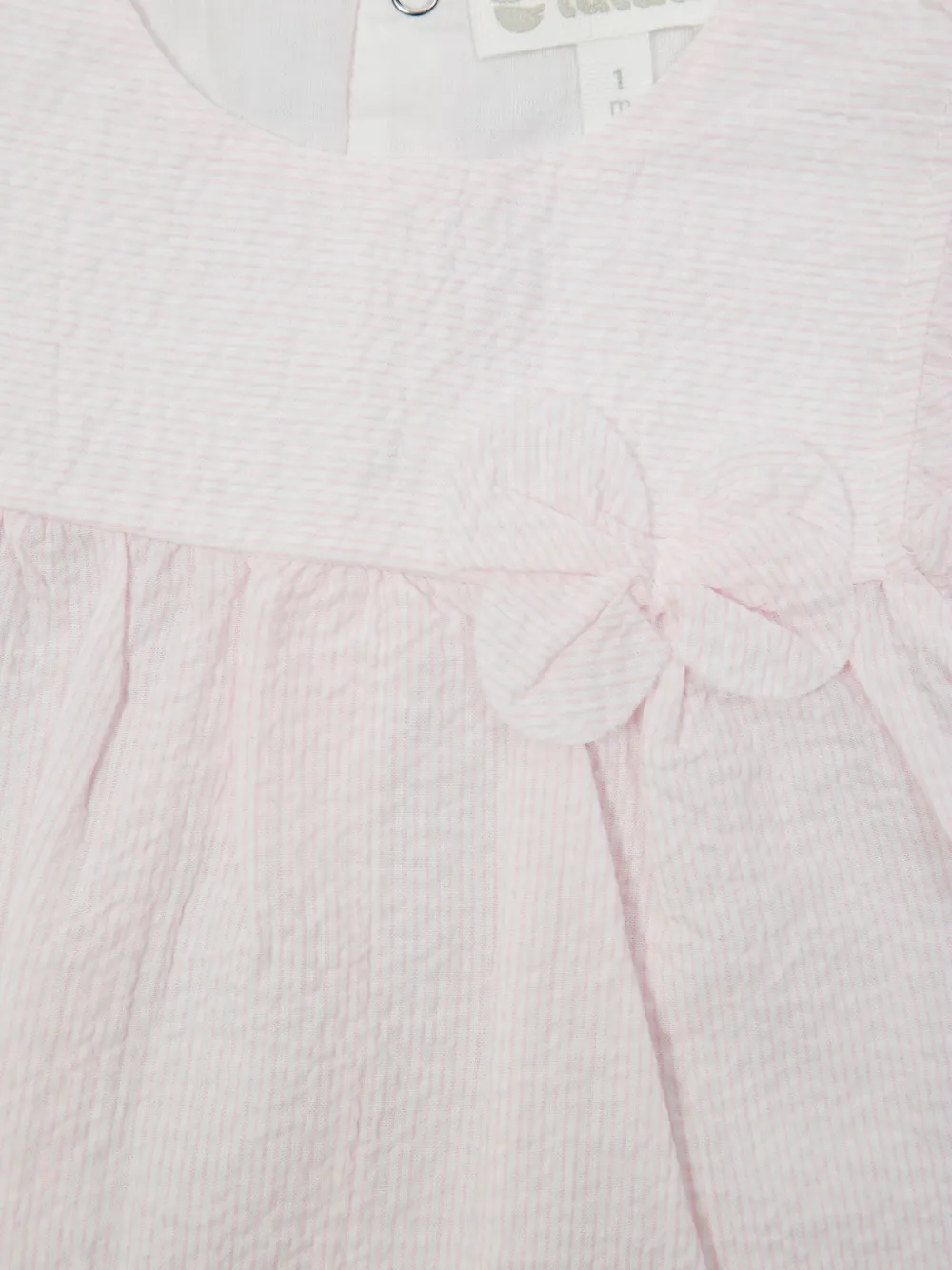 LALALU Jurk met ruches en ronde hals Roze