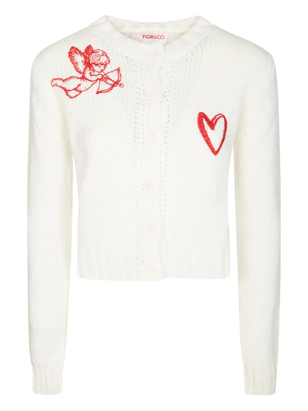 Fiorucci heart cupid cardigan | White | Image 1