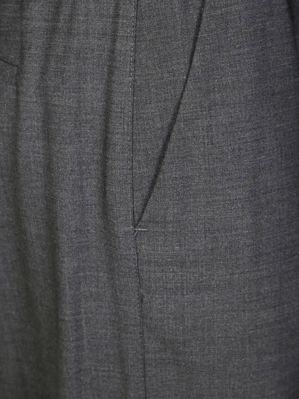 P.a.r.o.s.h Drawstring Waist Grey Wool Blend Trousers In Gray