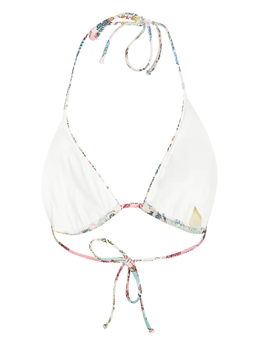 Mc2 Saint Barth Floral-print Bikini Top In Multi