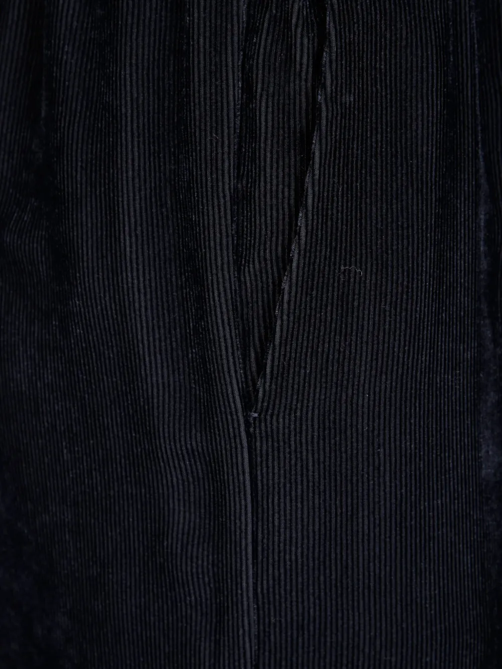 Forte Forte Fluid Velvet Wide-leg Pants With Elastic Waistband And Side Pockets In Black