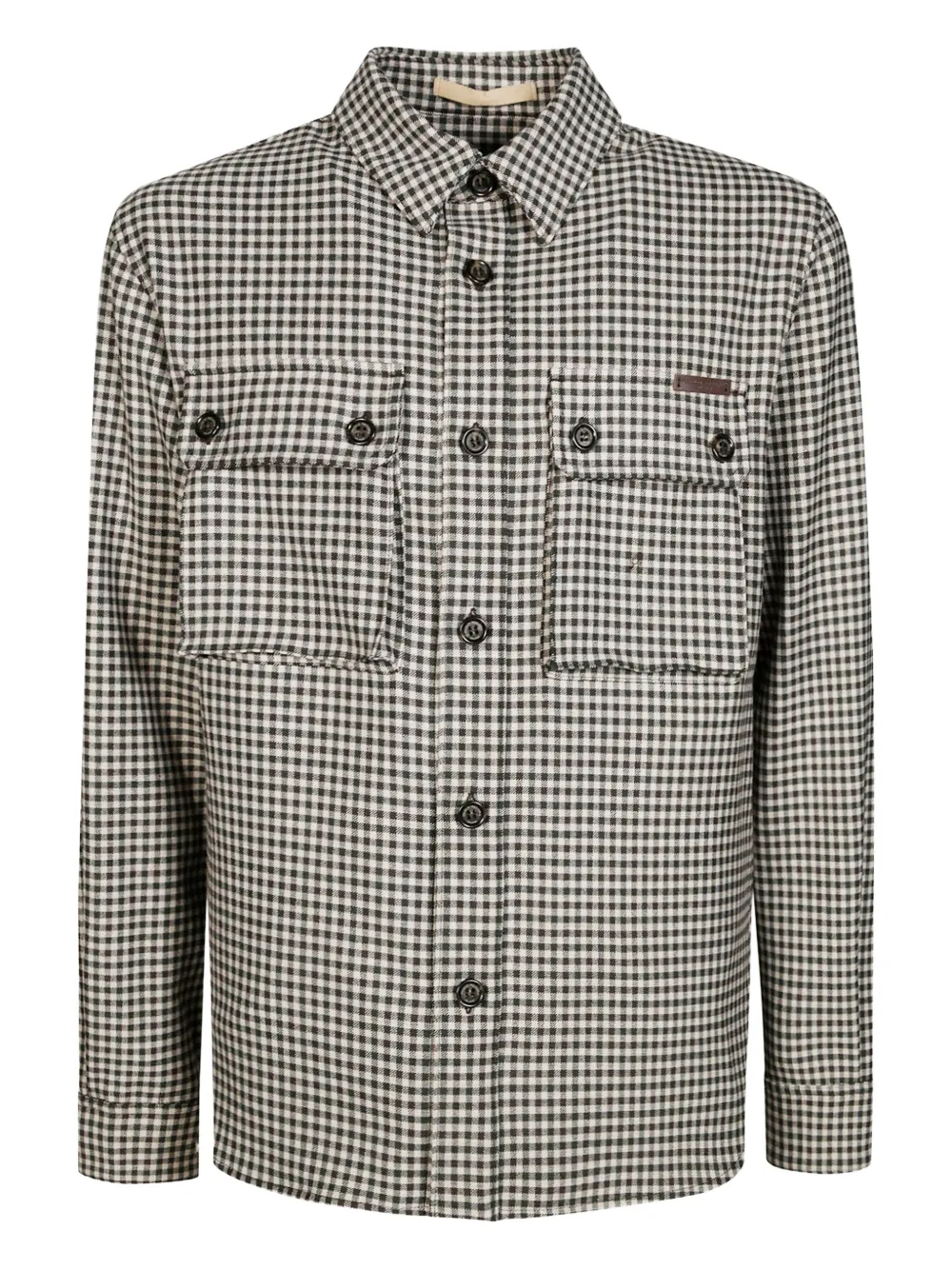 Paolo Pecora checked shirt jacket | Black | Image 1