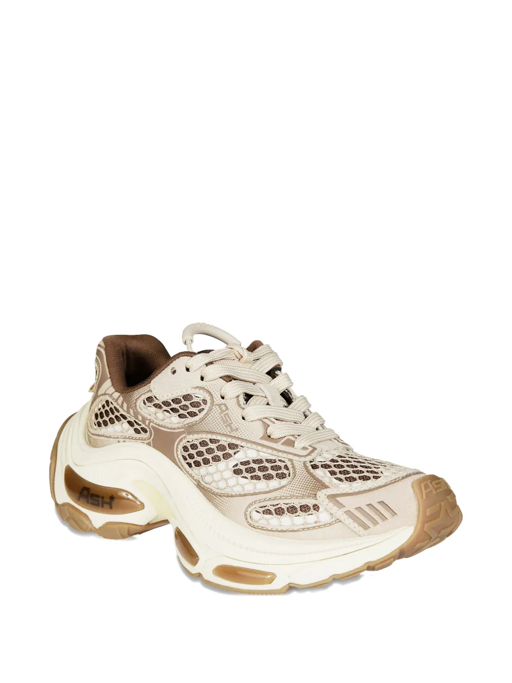 Ash Suede Platform Sneakers In Neutral