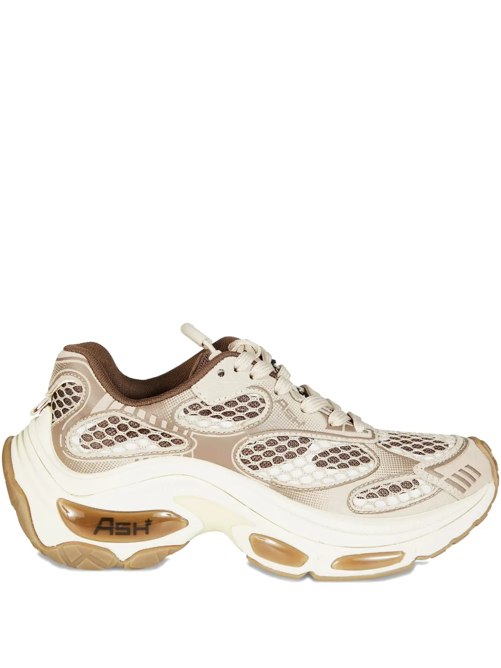 Ash Suede Platform Sneakers In Neutral