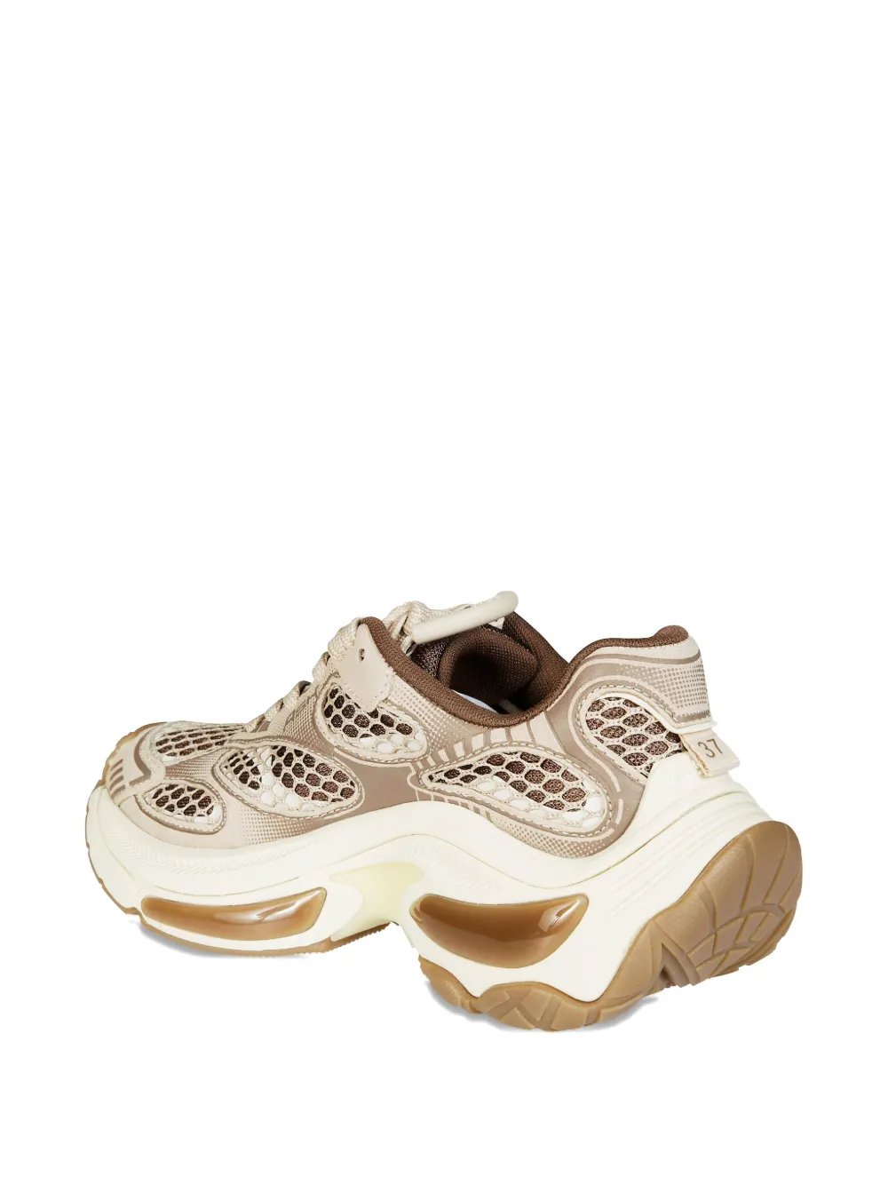 Ash Suede Platform Sneakers In Neutral