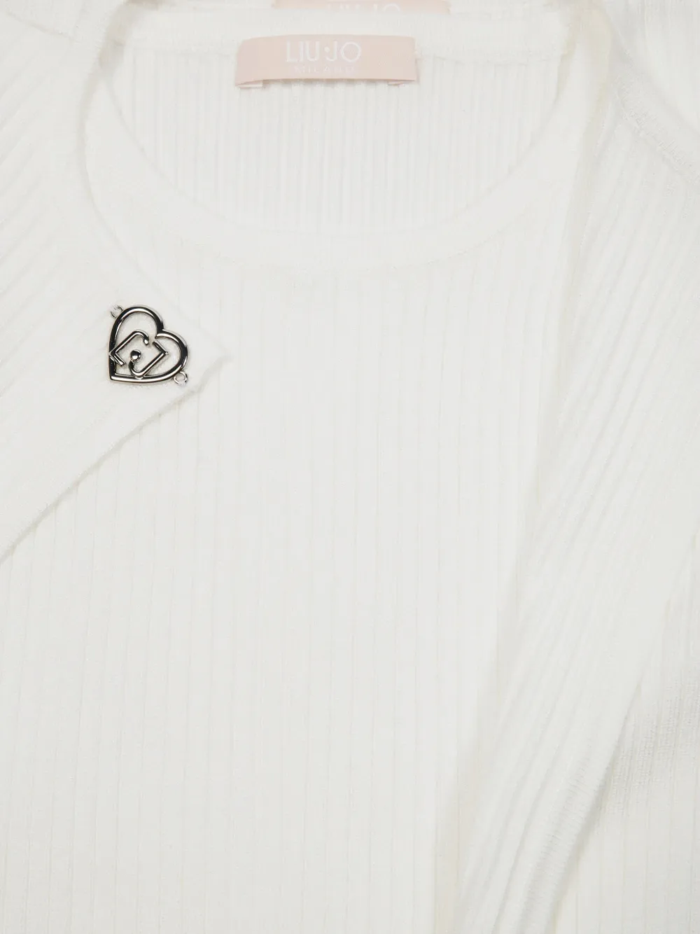 Liu •jo Logo-charm Sweater In White