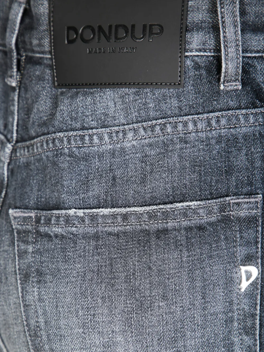 Dondup Relaxed Fit Tapered Leg Jeans With Vintage Grey Wash In Black