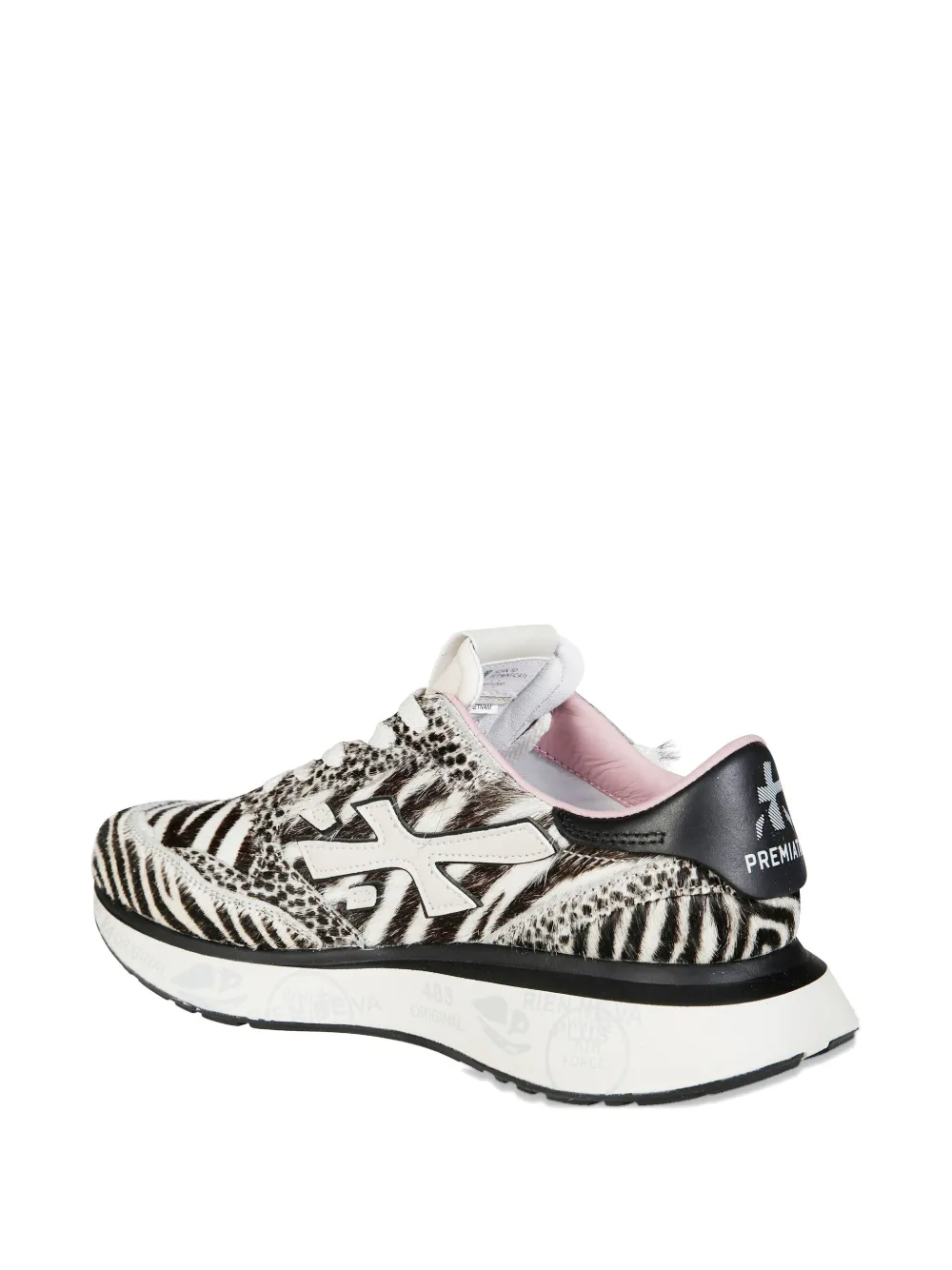 Premiata Lauryn sneakers met zebraprint Wit